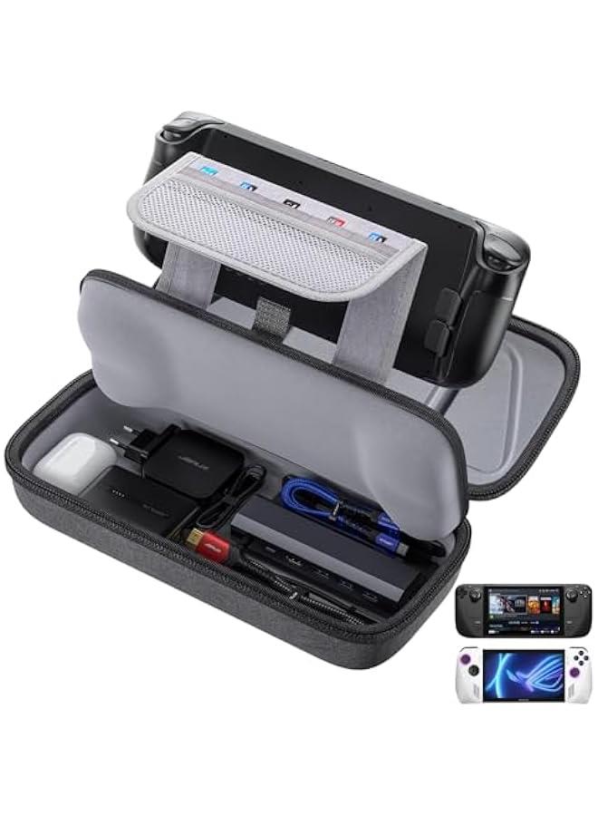 Carrying Case Compatible with Steam Deck/ROG Ally, Protective Hard Shell Carry Case Built-in Charger & Docking Station Storage, Portable Travel Bag for Steam Deck OLED/ROG Ally X - Image 1