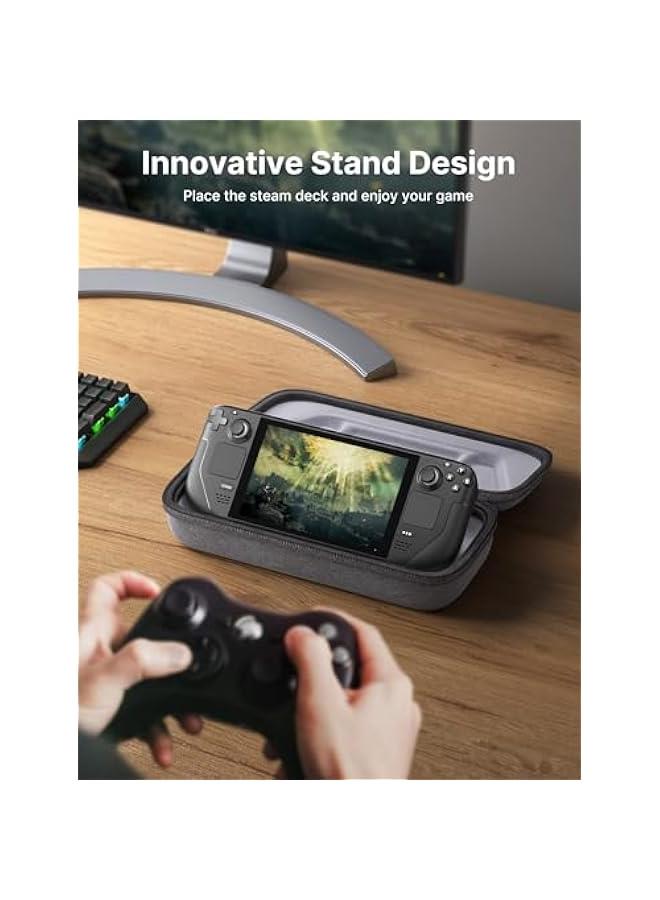 Carrying Case Compatible with Steam Deck/ROG Ally, Protective Hard Shell Carry Case Built-in Charger & Docking Station Storage, Portable Travel Bag for Steam Deck OLED/ROG Ally X - Image 4