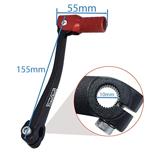 PPR PIT PRO RACING CNC Aluminum Folding Gear Shift Lever, Foldable Gear Shift Lever Fit for 50cc 110cc 250cc Dirt Pit Monkey Bike Motorcycle ATV Quad Accessories Parts (Black&Red) - Image 2