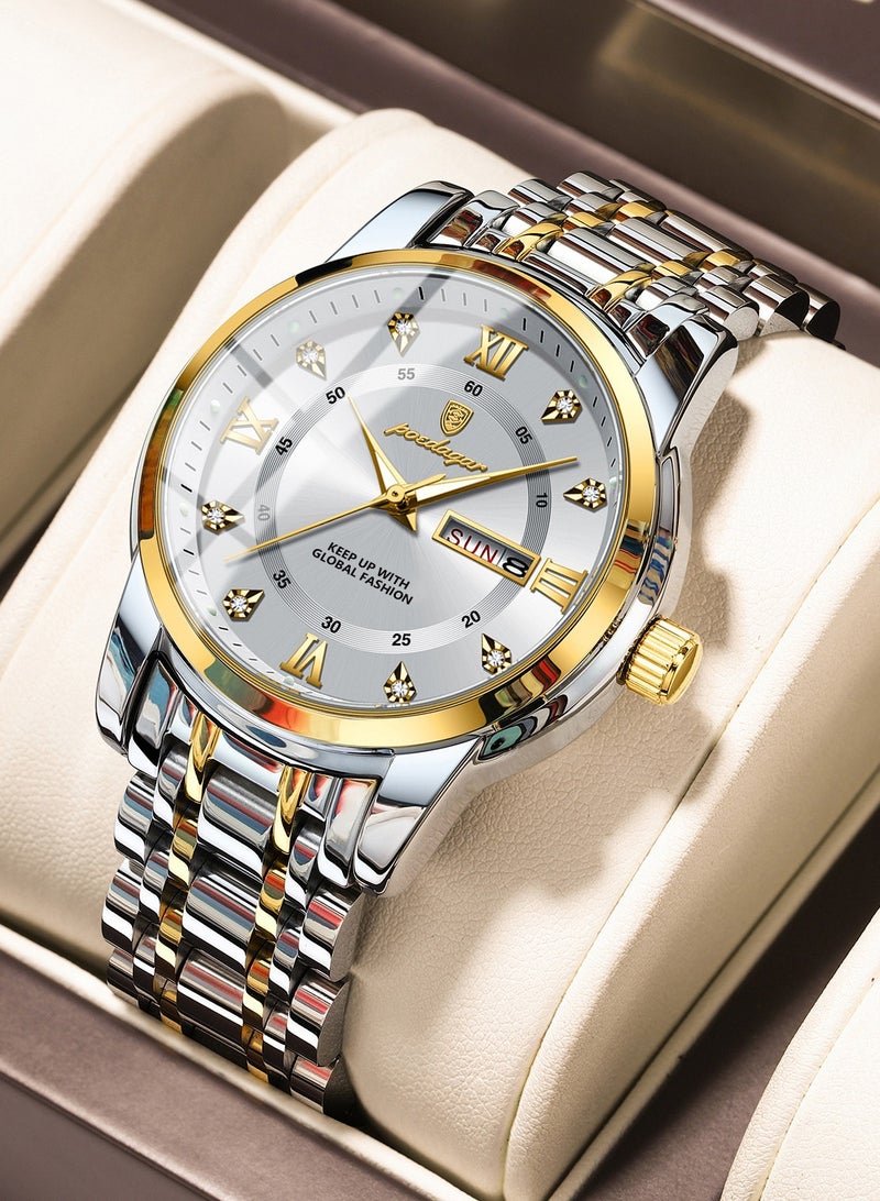 POEDAGAR Watches for Men ,Man Watch Waterproof Luminous Men's Watch Quartz-41mm - Image 1