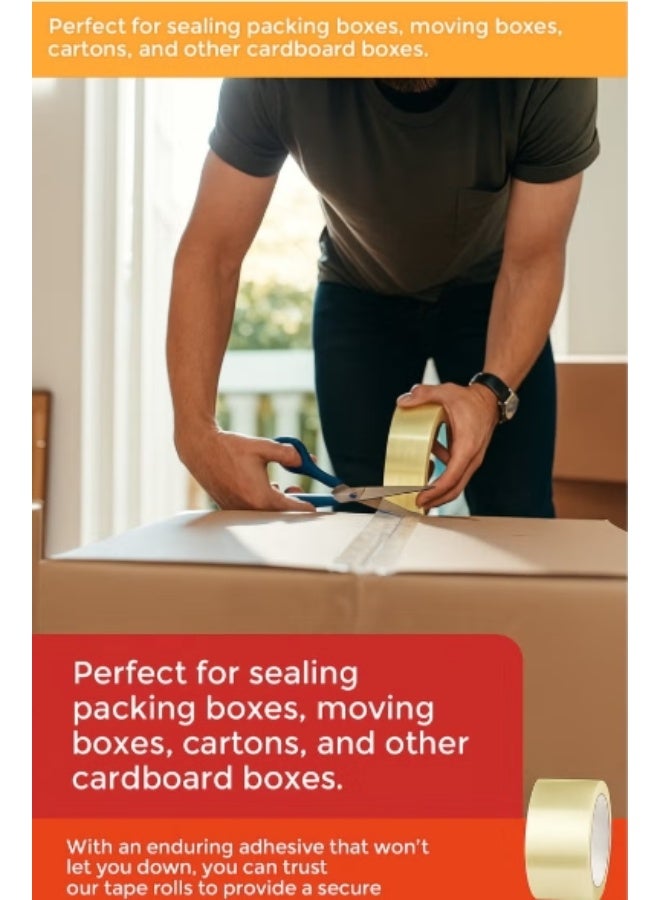 samettex Clear Adhesive Packing Tape 48mm x 70 Yards Strong Sealing Tape for Home Office Shipping and Everyday Use - Image 4