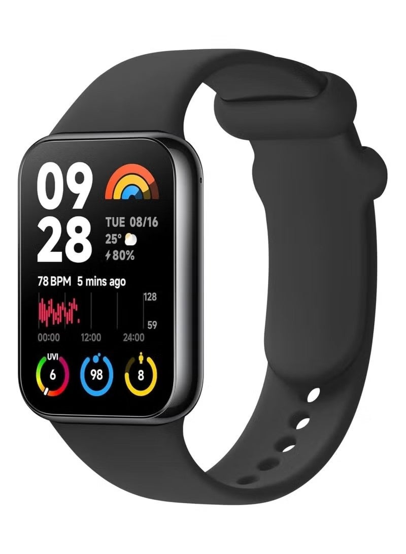 Strap for Xiaomi Smart band 10 Pro/9 Pro/8 Pro/Redmi Watch 4/5/6 Silicone Watchband Replacement Bracelet Black - Image 2