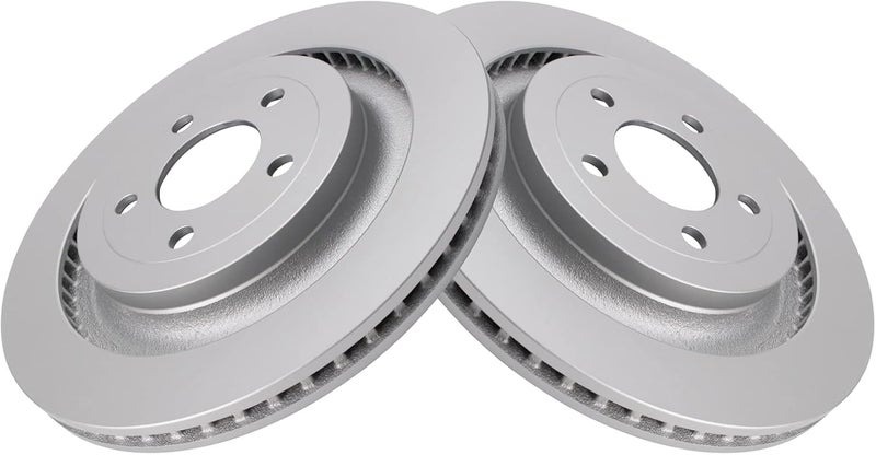 TRQ Rear Brake Rotors Set Vented Premium G-Coated Compatible with 2015-2023 Ford Mustang - Image 3