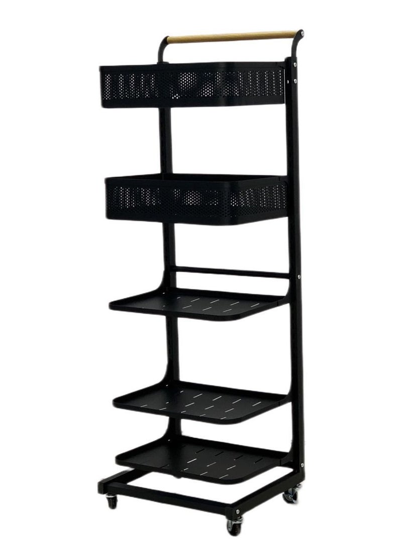 5-Tier Rolling Kitchen Storage Cart Trolly