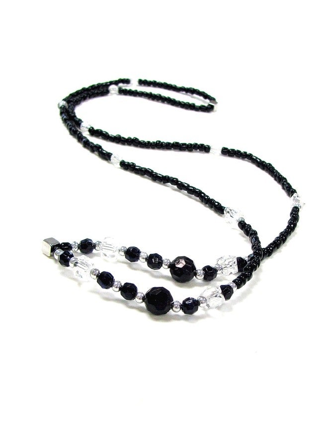 Linpeng Black White Beaded Lanyard Badge Holder for Women, Nurse Birthday for Her, 1 pc - Image 4