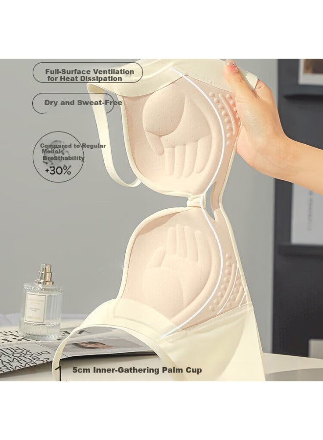 Kj Women's Small Bust Push-up Wireless Bra Shaping Side Support Anti-sagging Bra Holiday Gift - Image 4