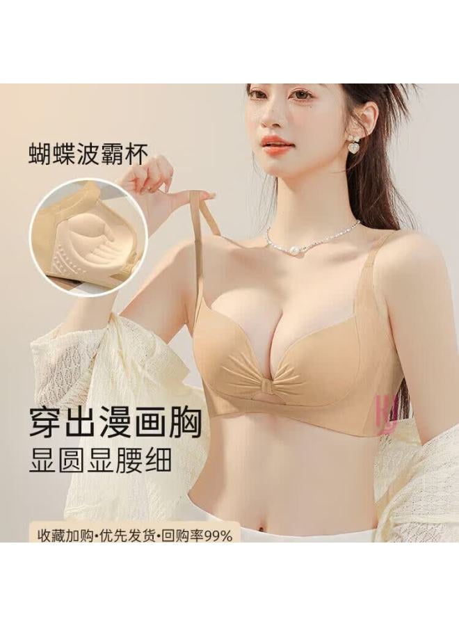 Kj Women's Small Bust Push-up Wireless Bra Shaping Side Support Anti-sagging Bra Holiday Gift - Image 1