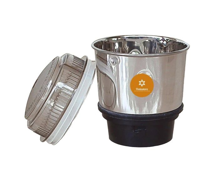 pentastara "Chutney jar"(Heavy) Fits-"Bajaj, PREETHII, MORPHY Richards, SUMEET, GANGA, Orient, USHA, Crompton, Life Long, JAIPAN, Cello" Mixer Grinders (400ml Capacity) - Image 1