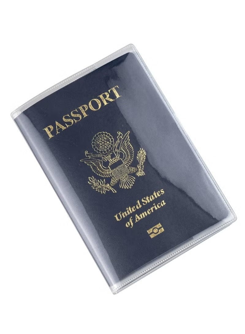 4-Pack Clear Passport Covers: Plastic Protector Sleeves for Travel Documents. - Image 1