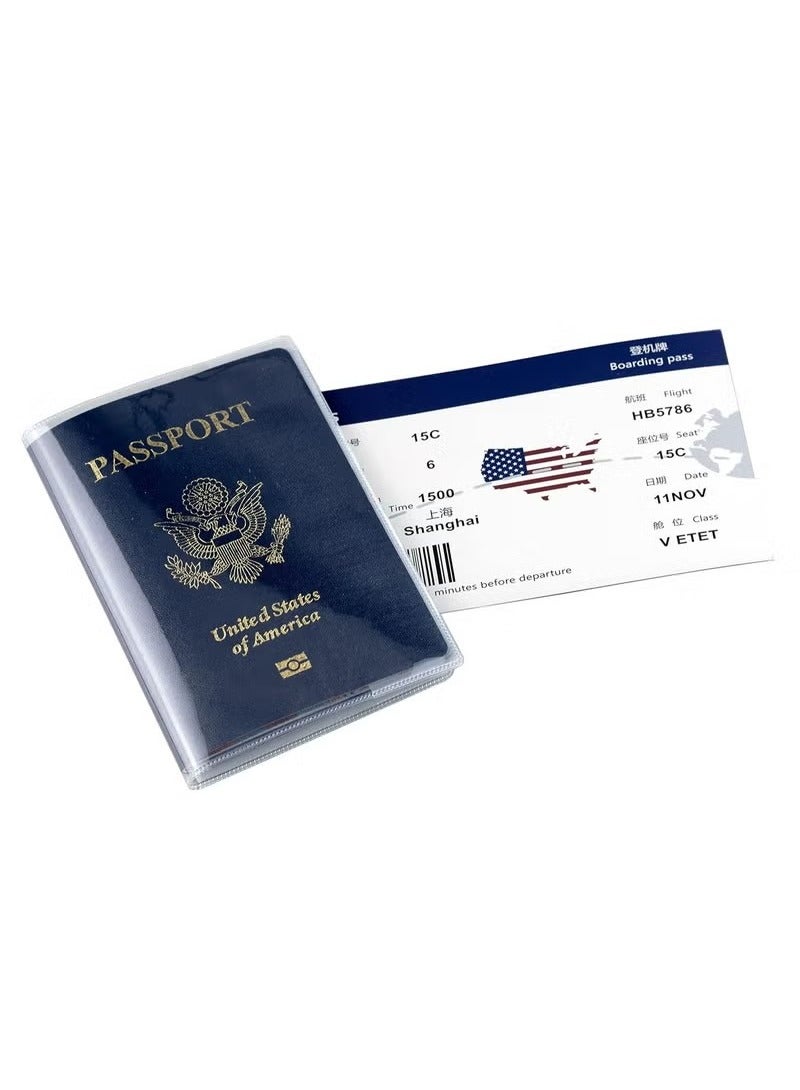4-Pack Clear Passport Covers: Plastic Protector Sleeves for Travel Documents. - Image 2