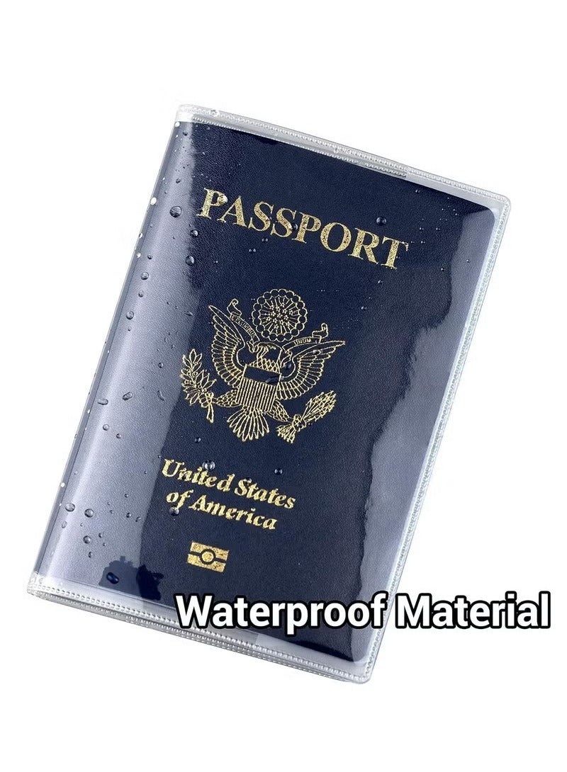 4-Pack Clear Passport Covers: Plastic Protector Sleeves for Travel Documents. - Image 3