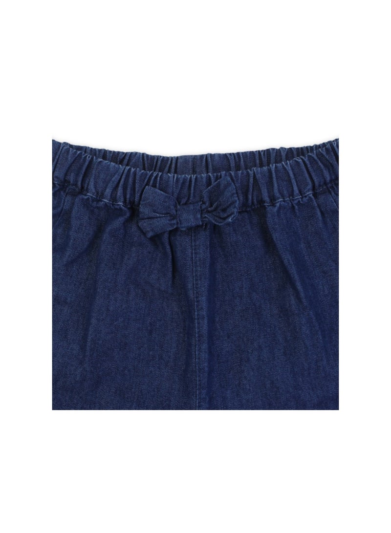Pompelo Baby Girls Cotton Denim Short – Blue - Image 3