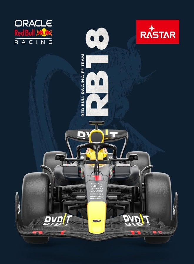 RASTAR Red Bull F1 1/18 Scale RC Car - 2022 Oracle Racing Remote Control Formula 1 RB18 Sergio Perez Model - Dark Blue 2.4G for Kids Adults - Image 2