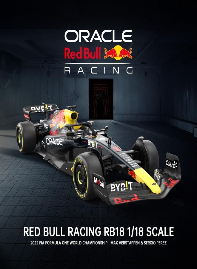 RASTAR Red Bull F1 1/18 Scale RC Car - 2022 Oracle Racing Remote Control Formula 1 RB18 Sergio Perez Model - Dark Blue 2.4G for Kids Adults - Image 3
