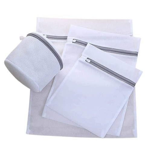 AGATHA AGATHA Mesh Laundry Washing Bags With Premium Rust Free Zipper Store Dirty ClothesBlouse Bra Hosiery Lingerie Stocking Pack of 4 - Image 1