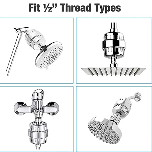 Laicky 4 Pack 20 Stage Shower Filter Universal Replacement Cartridge Hard Water Purifier Removes Chlorine, Heavy Metals, Iron, Other Sediments, Water Softener with High Output - Image 5