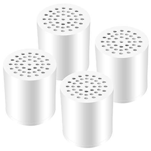 Laicky 4 Pack 20 Stage Shower Filter Universal Replacement Cartridge Hard Water Purifier Removes Chlorine, Heavy Metals, Iron, Other Sediments, Water Softener with High Output - Image 1