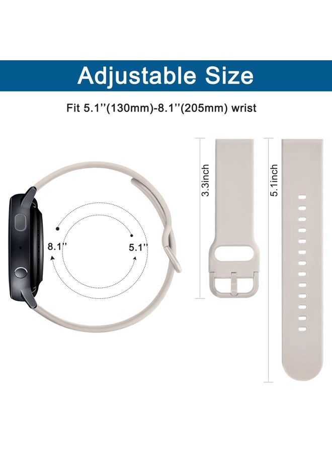 AK 4Pack Bands Compatible with Amazfit Active 2 / Active Watch Band Women Men, Soft Replacement Strap for Amazfit GTS 4 3 2 2e/GTS 4 2 Mini/GTR mini/Bip 3/3 Pro/Bip U Pro/Bip S Lite (E) - Image 2