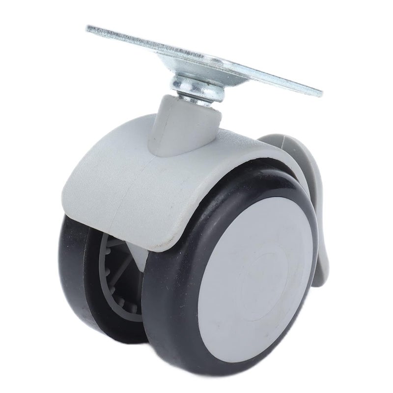 4 قطع عجلات مطاطية مقاس 50 مم مع فرامل ولوحة علوية بأربعة فتحات لكراسي المكتب الدوارة واستبدال أثاث - Image 5