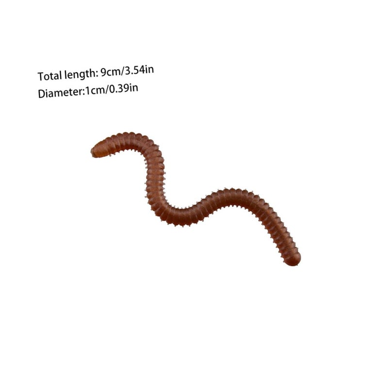 Halloween Fake Worms 20g Fishing Lure Prank Toy Safe Material - Image 3