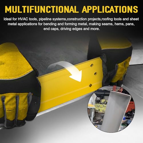 KEYDINHT 12 Inch Sheet Metal Folding Tool, Sheet Metal Bending Tools for HVAC, Duct Bender Hand Tool, Metal Forming - Duct Work Tools HVAC Folding bar with 3/8" And 1" Fold Depths - Image 4