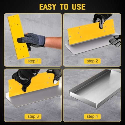 KEYDINHT 12 Inch Sheet Metal Folding Tool, Sheet Metal Bending Tools for HVAC, Duct Bender Hand Tool, Metal Forming - Duct Work Tools HVAC Folding bar with 3/8" And 1" Fold Depths - Image 5