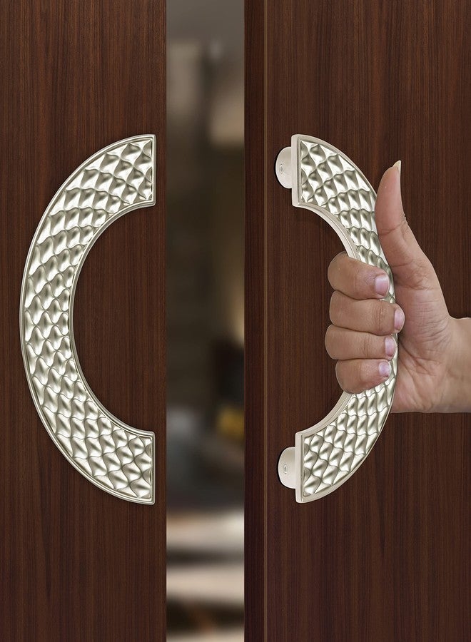 Plantex Heavy Duty Door Handle/Door & Home Decor/8-Inches Round Shape Main Door Handle/Door Pull Push Handle Set (276-Satin Finish) - 3 Years Warranty ,Silver - Image 3