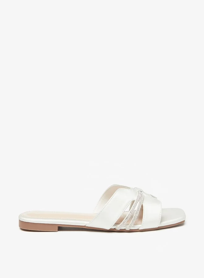 Flora Bella By Shoexpress Women's Embellished Slip-On Sandals