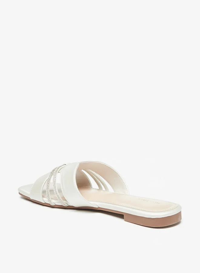 Flora Bella By Shoexpress Women's Embellished Slip-On Sandals