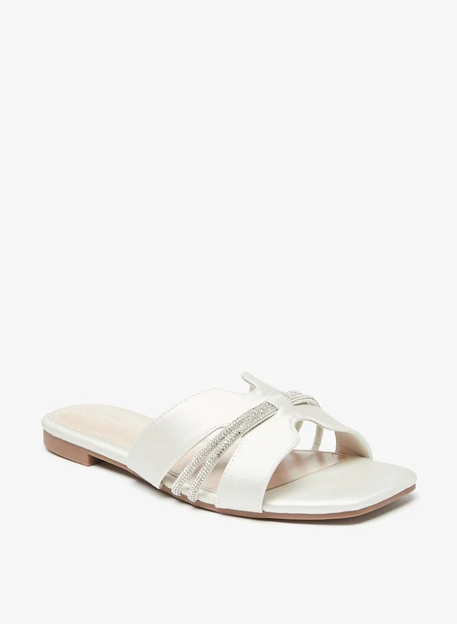 Flora Bella By Shoexpress Women's Embellished Slip-On Sandals