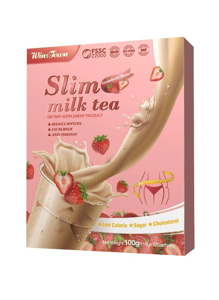 Wins Town Wins Town Strawberry Weight Loss Milk Tea: Convenient, Healthy & Delicious – The Perfect Blend for Your Slimming Journey  - Image 1