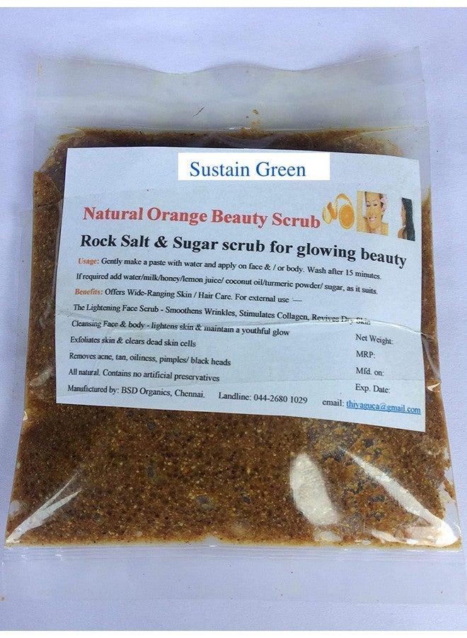 BSD Organics Sustain Green Orange Face and Body Scrub with Virgin Coconut Oil (500 gram)