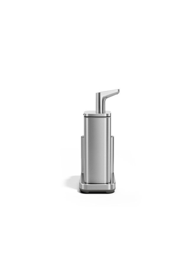 simplehuman Pulse Pump, 16 oz. with Caddy, Premium Soap Dispenser for Kitchen and Bathroom, Drip and Clog Free Valve, Mess-Free Wide Refill, Magnetic Caddy for Sponge, Brushed Stainless Steel - Image 3