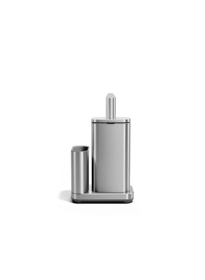 simplehuman Pulse Pump, 16 oz. with Caddy, Premium Soap Dispenser for Kitchen and Bathroom, Drip and Clog Free Valve, Mess-Free Wide Refill, Magnetic Caddy for Sponge, Brushed Stainless Steel - Image 4