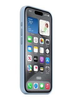 Generic Silicone Case for iPhone 16 Pro Max 6.9 Inch, Liquid Gel Silky Soft Touch, Shock Absorbing Phone Cover with Camera Lens Full Protection, Blue  - Image 3