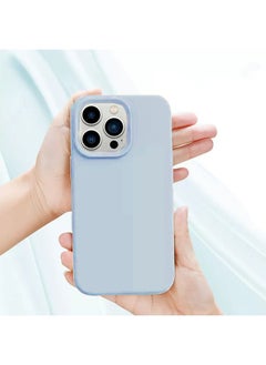 Generic Silicone Case for iPhone 16 Pro Max 6.9 Inch, Liquid Gel Silky Soft Touch, Shock Absorbing Phone Cover with Camera Lens Full Protection, Blue  - Image 4