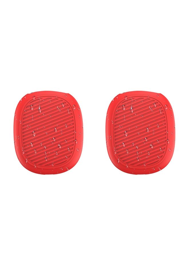 Raxoom Case Cover T2 For Apple AirPods Max 1pair Bluetooth Headset Anti-Fall Silicone Protective Case Red 