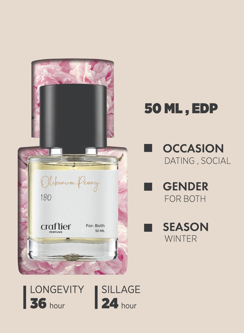 Craftier Perfume OLIBANUM PEONY - Inspired of-BLACK LACQUER , Eau De Parfum for Men & Women - 50ml, Long Lasting Woody Fragrance Upto 36 Hrs, Travel Size Unisex Perfume - Image 5