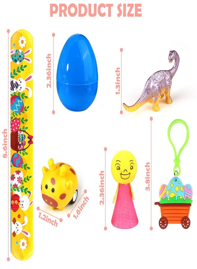 LEASEN 100 Pcs Prefilled Easter Eggs Filled with Toys Inside for Kids, Easter Egg Hunt, Basket Stuffers Fillers, Filled with Toys Party Favors for Boys Girls, Classroom Prize Supplies - Image 5