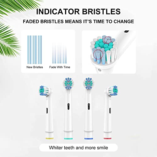 Inralimot Electric Toothbrush Replacement Heads Compatible with Oral-B for Gum Health Improvement.1 Pack Dupont Bristles Replacement Toothbrush Heads(4PCS) - Image 2