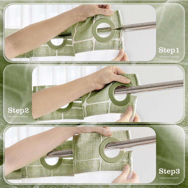 River Dream نهر Dream Sage Green Farmhouse Shower Starta مع بطانة مبدعة لا توجد خطافات مع مغناطيس مع طارد المياه والآلة 36x74inch - Image 2