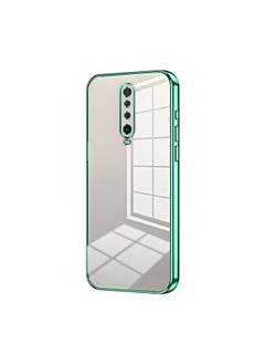 HuHa Case Cover For Xiaomi Redmi K30 / K30 5G Transparent Plating Fine Hole Phone Case Green 