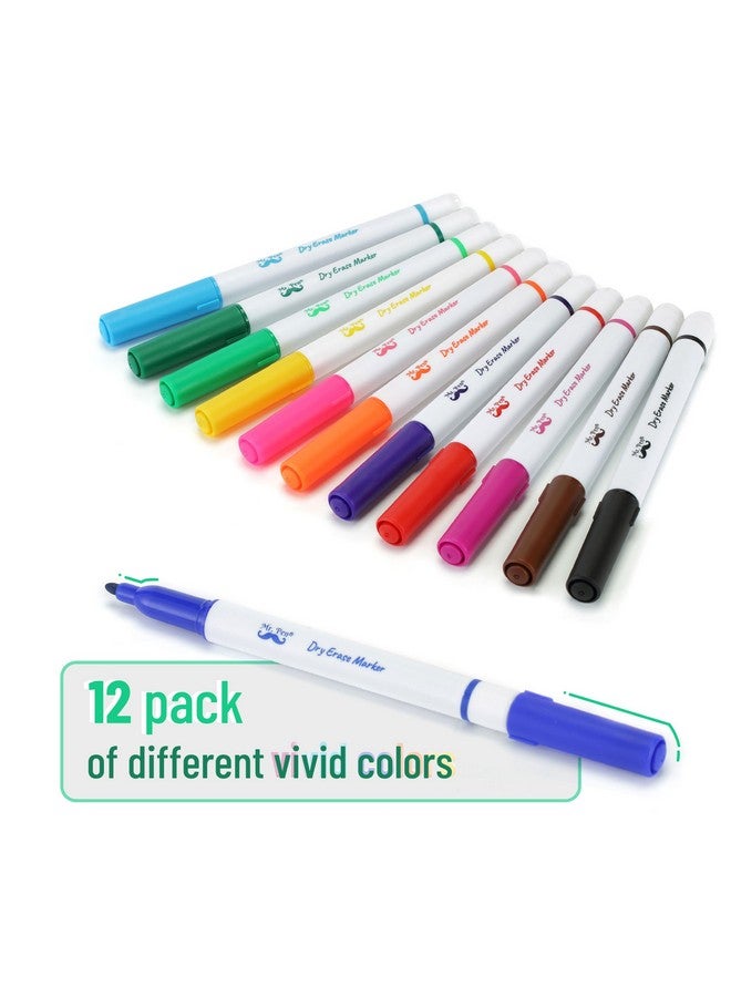 مستر. بين أقلام تحديد قابلة للمسح الجاف، عبوة من 12 قطعة، ألوان متنوعة، أقلام تحديد قابلة للمسح الجاف للسبورة البيضاء، أقلام تحديد قابلة للمسح الجاف للسبورة البيضاء، أقلام تحديد قابلة للمسح الجاف للأطفال، أقلام تحديد قابلة للمسح الجاف برأس رفيع، أقلام قابلة للمسح الجاف، أقلام تحديد قابلة للمسح الجاف للسبورة - Image 2