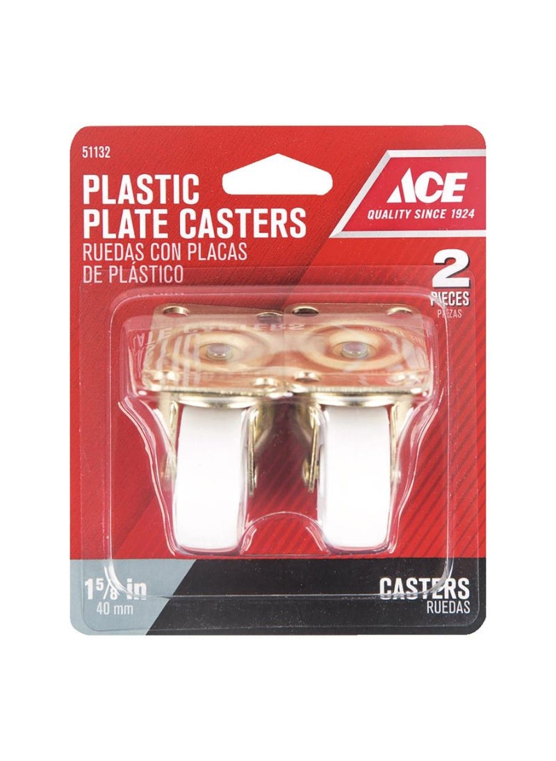 Ace Plactic Plate Caster 4cm 2 Pieces