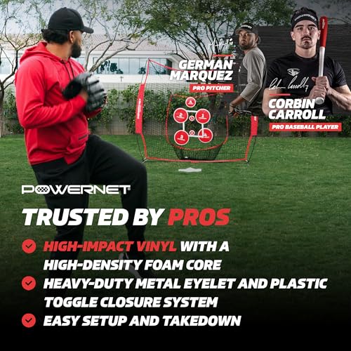 PowerNet Pitch Perfect Targets, Softball & Baseball Throwing Trainer for Baseball Net, Outdoor Training Equipment to Increase Pitching & Throwing Accuracy, Pitching Targets Only - Image 2