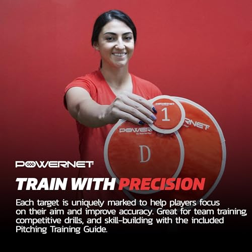 PowerNet Pitch Perfect Targets, Softball & Baseball Throwing Trainer for Baseball Net, Outdoor Training Equipment to Increase Pitching & Throwing Accuracy, Pitching Targets Only - Image 4