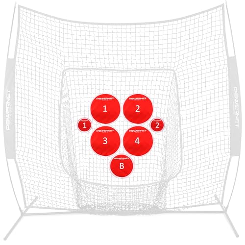 PowerNet Pitch Perfect Targets, Softball & Baseball Throwing Trainer for Baseball Net, Outdoor Training Equipment to Increase Pitching & Throwing Accuracy, Pitching Targets Only - Image 1