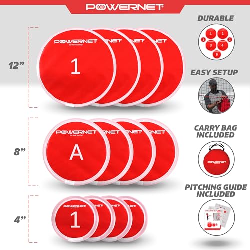 PowerNet Pitch Perfect Targets, Softball & Baseball Throwing Trainer for Baseball Net, Outdoor Training Equipment to Increase Pitching & Throwing Accuracy, Pitching Targets Only - Image 3