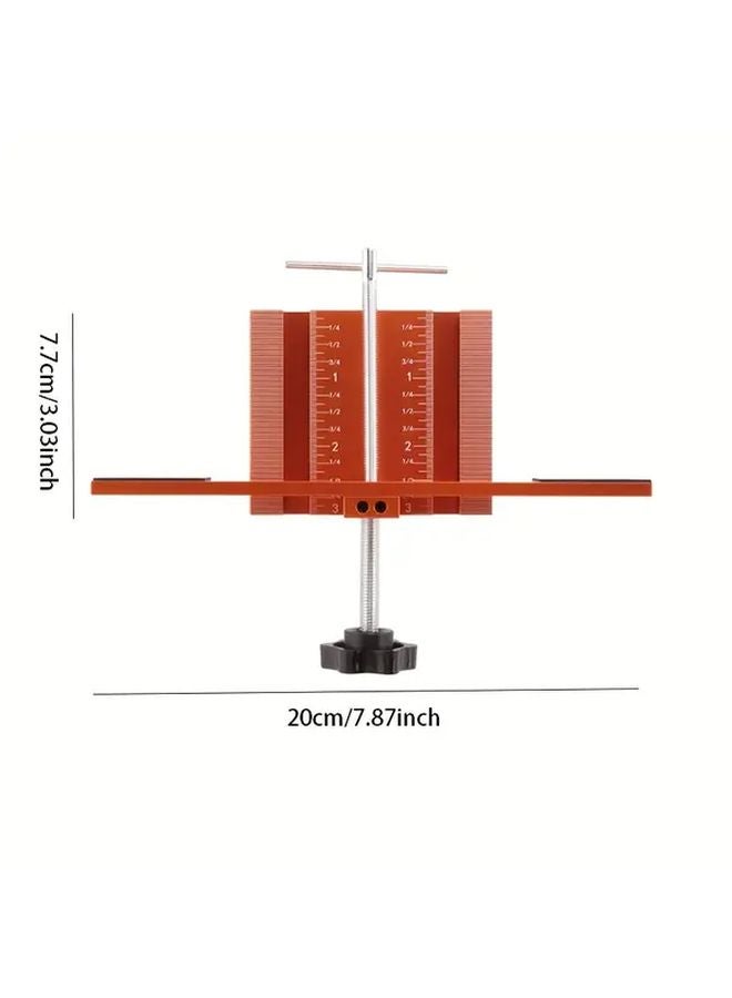 Orange Cabinet Door Installation Template With Support Arm And Clamp - Image 3