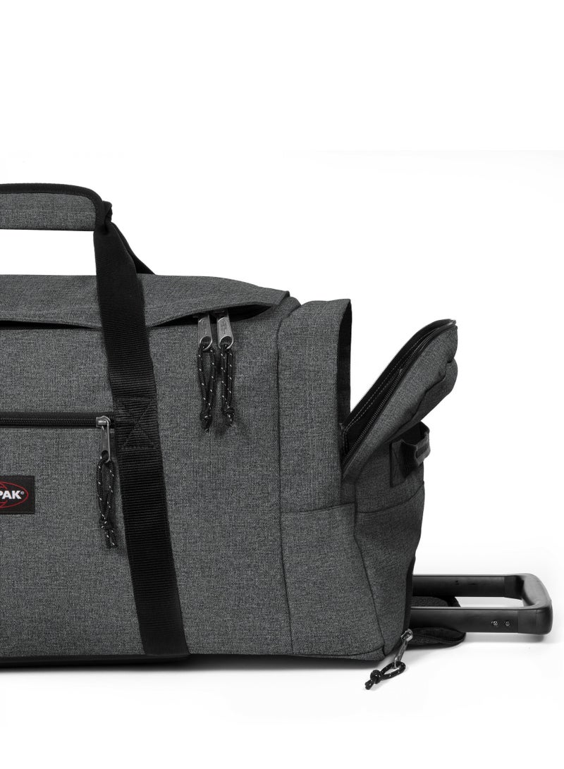 EASTPAK Leatherface S Duffle Trolley Bag Black Denim Small - Image 2